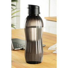 Poomy 900 ml Matara Sporcu Suluk Bpa Free Sızdırmaz Su Şişesi Mat Görünümlü Antrasit Renk