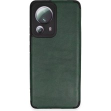 Alvera  Mi 13 Lite Kılıf Loop Deri  - Yeşil