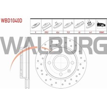 Otoco Ford Fıesta Iv 1.4i 16V 96-02 Fren Diski Ön Havalı Performans Delikli 4 Bjn 239,5X19,9X63,6X43