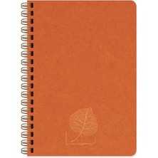 Keskin Color A5 80 Yaprak Çizgisiz Karton Kapak Telli Defter Linden Ivory Renk Kağıt Turuncu Tek Ebat Orta Boy Spiralli Çizgisiz Not Defteri Karton A5 80 Yaprak