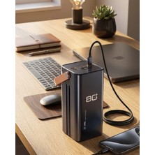 Dekofon Yüksek Kapasiteli Powerbank 80000 Mah Hızlı Şarj Özellikli Çok Portlu Taşınabilir Şarj Cihazı