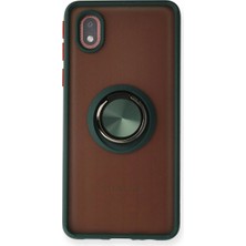 Alvera Galaxy A01 Core Kılıf Montreal Yüzüklü Kapak - Yeşil