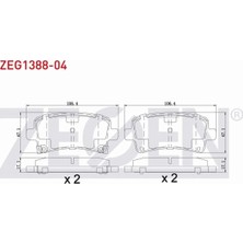 Otoco Opel Insıgnıa 1.6 16-17-18 Jant 2008- Arka Fren Balatası Ikazlı IKB-2-1784-0