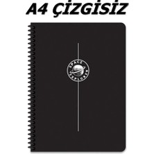Keskin Color A4 80 Yaprak Çizgisiz Plastik Kapak Telli Defter 60 Gram Beyaz Sayfa Ekru Tek Ebat Büyük Boy Spiralli Çizgisiz Konsept Defterler Sert A4 80 Yaprak