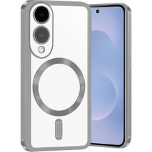 Alvera Galaxy S25 Edge Kross Magneticsafe Kapak - Gümüş