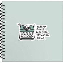 Keskin Color 16X15 cm Çizgisiz Spiralli Sert Kapak 50 Yaprak 60 gr Krem Renk Kağıt Hisli Şeyler Yeşil Tek Ebat Küçük Boy Spiralli Çizgisiz Konsept Defterler Sert A6 50 Yaprak