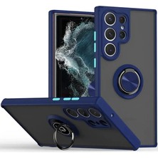 Alvera  Galaxy S25 Ultra Kılıf Montreal Yüzüklü  Kapak - Lacivert