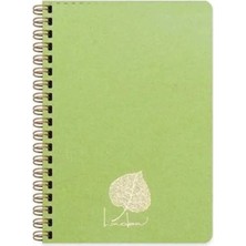 Keskin Color A5 80 Yaprak Çizgisiz Karton Kapak Telli Defter Linden Ivory Renk Kağıt Yeşil Tek Ebat Orta Boy Spiralli Çizgisiz Not Defteri Karton A5 80 Yaprak