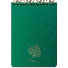 A4 Çizgisiz 80 Yaprak Karton Kapak Telli Defter 70 gr Krem Renk Kağıt Linden Yeşil Tek Ebat Büyük Boy Spiralli Çizgisiz Konsept Defterler Karton A4 80 Yaprak