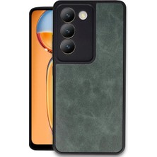 Alvera Vivo V30 Lite 4g Kılıf Aras Deri Kapak - Koyu Yeşil