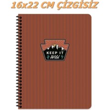 Keskin Color 16X22 cm Çizgisiz 80 Yaprak Outdoor Karton Kapak Telli Defter Çok Renkli Tek Ebat Orta Boy Spiralli Çizgisiz Konsept Defterler Karton A5 80 Yaprak