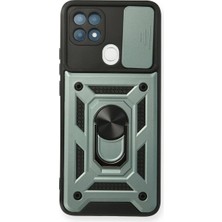 Alvera A15 Kılıf Pars Lens Yüzüklü - Yeşil