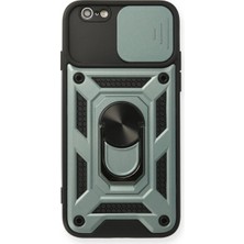 Alvera  Iphone 6 Kılıf Pars Lens Yüzüklü  - Yeşil