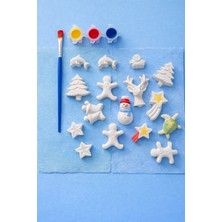 En Art 20’li Mini Biblo Boyama Seti – 2 cm Karışık Figürler, 5 Renk Akrilik Boya ve Fırça Dahil | Çocuk Hobi ve Dıy Boyama Seti