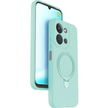 Alvera   15C 4g Regal Magsafe Standlı Kapak - Su Yeşili