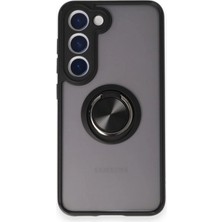 Alvera  Galaxy M15 Kılıf Montreal Yüzüklü  Kapak - Siyah