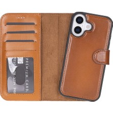 Flamex Apple iPhone 17 Için, Hakiki Deri, El Yapımı Cüzdanlı Kılıf, Magsafe ile Uyumlu, Iç Yüzeyi