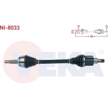 Otoco Nıssan Qashqaı (J11) 1.2 Dıg-T A-T 2014- Komple Aks Sol Ön Uzunluk 708MM 39101-4ED2A