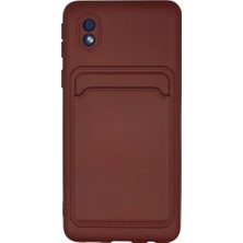 Alvera Galaxy A01 Core Kılıf Kelvin Kartvizitli - Bordo