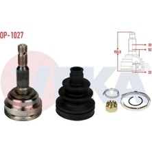 Otoco Opel Astra G (F69) 1.6 16V 33X22X52 Uzunluk 153,5 mm 1998-2005 Aks Kafası Sol-Sağ Ön Dış 374002