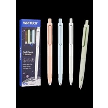 Writech Jel Kalem Seti 4 'lü Mavi Mürekkep W-0154 Up Sessiz Mekanizma Akıcı Yazım Çok Renkli Tek Ebat