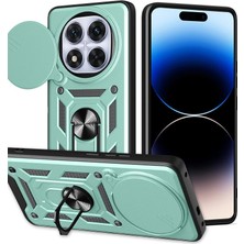 Alvera   Note 14 Pro Plus Kılıf Pars Lens Yüzüklü  - Yeşil