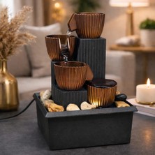 Dekofon LED Işıklı Dekoratif Masaüstü Su Şelalesi