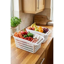 Poomy 2'li Set Buzdolabı Içi Düzenleyici Mutfak Organizeri Sebze Meyve Sepeti