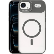 Alvera Joko 17 Air Remim Lensli Magsafe Standlı Kapak - Titan Gri