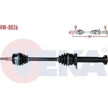 Otoco Volkswagen Transporter Vı 2.0 Tdı M-T 102 Hp 5 Vıtes Uzunluk 857MM 11- Komple Aks Sağ Ön 7E0407272AB