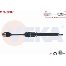 Otoco Mını Cooper ( F55-F56 ) 1.5 M-T 6 Vıtes 2013- Komple Aks Sağ Ön Uzunluk 881MM 31608611928