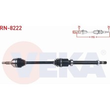 Otoco Renault Captur 1.5 Dcı mt 6 Ilerı 2013- Komple Aks Sağ Ön Uzunluk 915MM 391000883R|391000367R