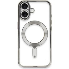 Alvera 16 Kılıf Kross Magneticsafe Kapak - Gümüş