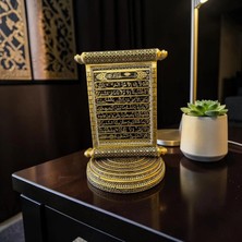 Sleep Nova Ayetel Kürsi Parşömen Tasarım Biblo – Gold Islami Masa Dekoru