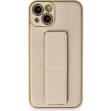 Alvera 14 Plus Kılıf Co Deri Standlı Kapak - Gold