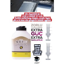 Artdeco 500 ml Parlak Vernik 2 Adet 5 ml Katalizör Islak Zemin Vb Zor Tutunan Yüzeylerde Ekstra Dayanıklılık Vernik Şeffaf 0,5 L