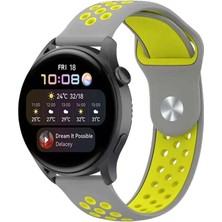 Senka Watch 20MM Spor Delikli Kordon (Saat Değildir) - Gri-Yeşil