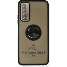 Alvera Huawei P Smart 2021 Kılıf Montreal Yüzüklü  Kapak - Siyah