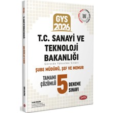 Data Yayınları T.c. Sanayi ve Teknoloji Bakanlığı Gys Şube Müdürü - Şef Tamamı Çözümlü 5 Deneme Sınavı