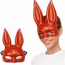 Senson Uzun Kulaklı Kırmızı Lüks Tavşan Maskesi
