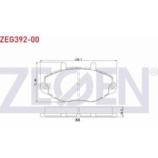 Otoco Ford Transıt (E_ _) 2.5 Dı 1994-2000 Ön Fren Balatası 5028764