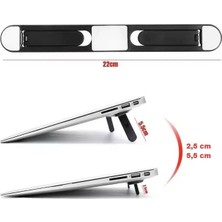 Dekofon 2 Kademeli Katlanabilir ve Yapışkanlı Laptop Standı Siyah