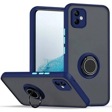 Senson Samsung Galaxy A06 Kılıf Montreal Yüzüklü Silikon Kapak - Lacivert