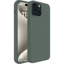 Senson Apple Iphone 15 Plus Kılıf First Silikon - Koyu Yeşil