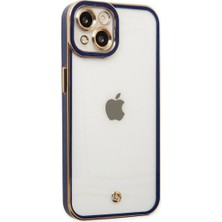 Senson Apple Iphone 14 Plus Kılıf Liva Lens Silikon - Mavi