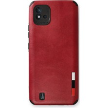 Senson Realme C11 2021 Kılıf Loop Deri Silikon - Kırmızı