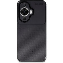 Senson Huawei Nova 12S Kılıf Auto Focus Karbon Kapak - Siyah