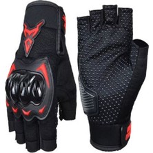 OEM Yazlık Motorcu Eldiven Siyah Kırmızı