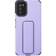 Senson Samsung Galaxy A03S Kılıf Mega Standlı Silikon - Lila