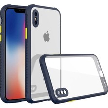 Senson Apple Iphone Xs Max Kılıf Miami Şeffaf Silikon - Lacivert
